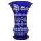 Cobalt Blue Hand Cut Lead Crystal Vase from Caesar Crystal Bohemiae Co, 1980s 1