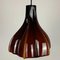 Flower Shaped Brown Opaque Glass Pendant from Peill Putzler, 1970s 13