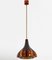 Flower Shaped Brown Opaque Glass Pendant from Peill Putzler, 1970s, Image 8