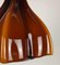 Flower Shaped Brown Opaque Glass Pendant from Peill Putzler, 1970s, Image 4
