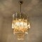 Brass Clear and Amber Spiral Glass Chandelier attributed to Doria for Mazzega, 1970s 9