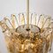 Brass Clear and Amber Spiral Glass Chandelier attributed to Doria for Mazzega, 1970s, Image 13