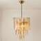 Brass Clear and Amber Spiral Glass Chandelier attributed to Doria for Mazzega, 1970s 8