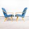 Powder Blue Armchairs attributed to Jaroslav Smidek for Jitona, 1950s, Set of 2 4