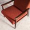 Fauteuils d'Origine Rouge Foncé par Jaroslav Smidek, 1950s, Set de 2 10