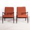 Original Armchairs in Deep Red by Jaroslav Smidek, 1950s, Set of 2 4