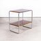 Chrome Two Tier Walnut Side Occasional Table, 1960s, Image 1