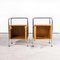 Chrome and Birch Bedside Cabinets, 1960s, Set of 2 3