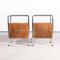Chrome and Birch Bedside Cabinets, 1960s, Set of 2 7
