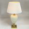 Italian Table Lamps in Cream Porcelain and Brass by Zonca, 1970s, Set of 2 3
