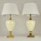 Italian Table Lamps in Cream Porcelain and Brass by Zonca, 1970s, Set of 2 4