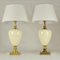 Italian Table Lamps in Cream Porcelain and Brass by Zonca, 1970s, Set of 2, Image 4