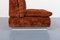 Velvet Lounge Chair by Giovanni Offredi for Saporiti, Italy, 1970s 9
