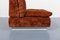 Velvet Lounge Chair by Giovanni Offredi for Saporiti, Italy, 1970s, Image 9