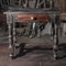 Low Ebony Dyed Wooden Table with Drawer and Feet Turned, Italy, 1930s 1