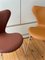 Danish Chairs with New Leather by Arne Jacobsen for Fritz Hansen, 1960s, Set of 2 2