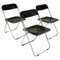 Italian Plia Folding Chairs attributed to G. Piretti for Castelli, 1960s, Set of 3 1