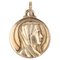 20th Century French 18 Karat Yellow Gold Haloed Virgin Medal by Paul Brandt, 1890s 1