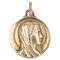 Médaille Haloed Vierge en Or Jaune 18 Carats par Paul Brandt, France, 20ème Siècle, 1890s 1