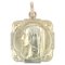 French 18 Karat Yellow Gold Virgin Square Medal, 1940s 1