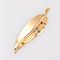 18 Karat Yellow Gold Feather Brooch with Cultured Pearl, 1960s, Image 8