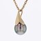 Modern 18 Karat Yellow Gold Pendant with Tahitian Pearl 5