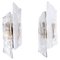 Large Murano Ice Glass & Brass Wall Sconces by Carlo Nason for Kalmar, 1960s, Set of 2, Image 1