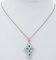 Rose Gold and Silver Cross Pendant with Emeralds and Diamonds, 1970s 2