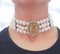 Rose Gold and Silver Choker Necklace with Pearls, Topaz and Diamonds, 1960s 5