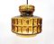 Lámpara colgante danesa Mid-Century de teca y vidrio, Imagen 5