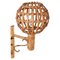 Mid-Century Rattan Lantern Sconce attributed to Louis Sognot, 1960s, Image 1