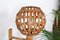 Mid-Century Rattan Lantern Sconce attributed to Louis Sognot, 1960s 8