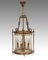 Antike Deckenlampe aus Vergoldetem Messing mit 4 Leuchten, Frühes 20. Jahrhundert 1