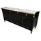 Large French Mercier Freres Ebonised Oak & Mahogany Marble Credenza, 1950s 1