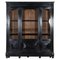 Large 19th Century French Ebonised Oak Glazed Bookcase Cabinet, 1870s, Image 1