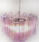 Lámpara de araña de cristal de Murano con 36 tubos de vidrio amatista, años 90, Imagen 3
