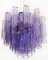 Murano Glass Tube Chandelier with 36 Amethyst Glass Tube, 1990s 7