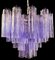 Lámpara de araña de cristal de Murano con 36 tubos de vidrio amatista, años 90, Imagen 10