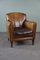 Vintage Brown Leather Armchair, Image 1