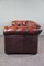 Geschwungenes rotes Chesterfield Ledersofa 3