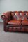 Curved Red Leather Chesterfield Sofa 4