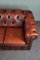 Curved Red Leather Chesterfield Sofa 8