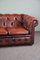 Curved Red Leather Chesterfield Sofa 5