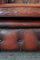 Geschwungenes rotes Chesterfield Ledersofa 10