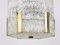 Austrian Tambour Drum Chandelier in Brass and Textured Ice Glass by J. T. Kalmar for Kalmar, 1960s 13