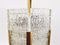 Austrian Tambour Drum Chandelier in Brass and Textured Ice Glass by J. T. Kalmar for Kalmar, 1960s 4