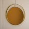 Amber Circular Mirror with Brass Frame, Italy, 1960s 3