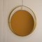 Espejo circular de ámbar con marco de latón, Italia, años 60, Imagen 3