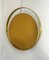 Espejo circular de ámbar con marco de latón, Italia, años 60, Imagen 2
