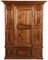 Antique Biedermeier 1-Door Cabinet in Walnut, 1810s 1